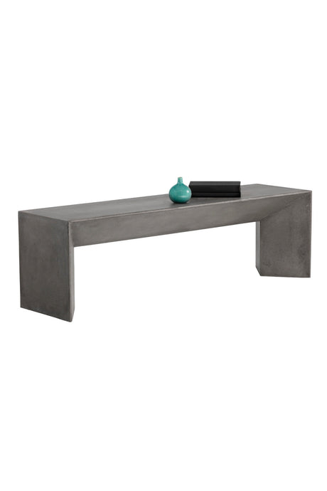 Concrete Outdoor Bench by Splendido Nomad Outdoor Lounge Chair, alternate view 4