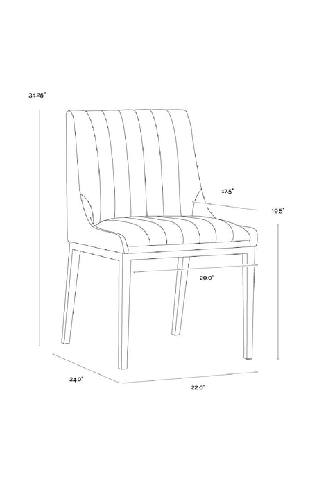 Vertical Stitched Dining Chairs (2) by Splendido Halden, alternate view 9