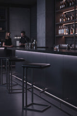 Leather Look Cantilevered Bar Stool by Splendido Boone Barstool, alternate view 7