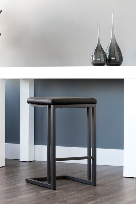Black Leather Look Counter Stools (2) by Splendido Boone, alternate view 10