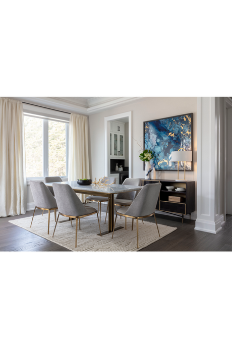 White Marble Rectangular Dining Table by Splendido Ambrosia, alternate view 8