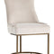 Bronze Cantilever Fabric Dining Chairs (2) by Splendido Florence