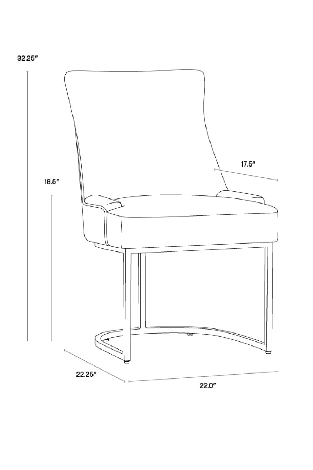 Bronze Cantilever Fabric Dining Chairs (2) by Splendido Florence, alternate view 19