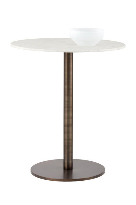 Round White Marble Bar Table by Splendido Enco Dining Table, alternate view 3