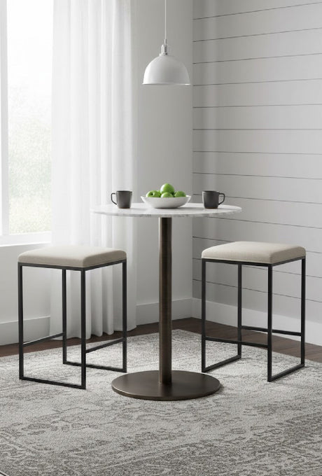 White Carrara Marble Counter Table by Splendido Enco Dining Table, alternate view 2