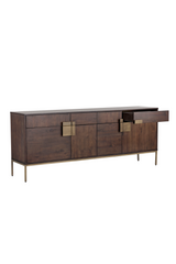 Brown Wooden 4-Drawer Sideboard by Splendido Jade, alternate view 4