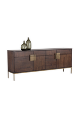 Brown Wooden 4-Drawer Sideboard by Splendido Jade, alternate view 3