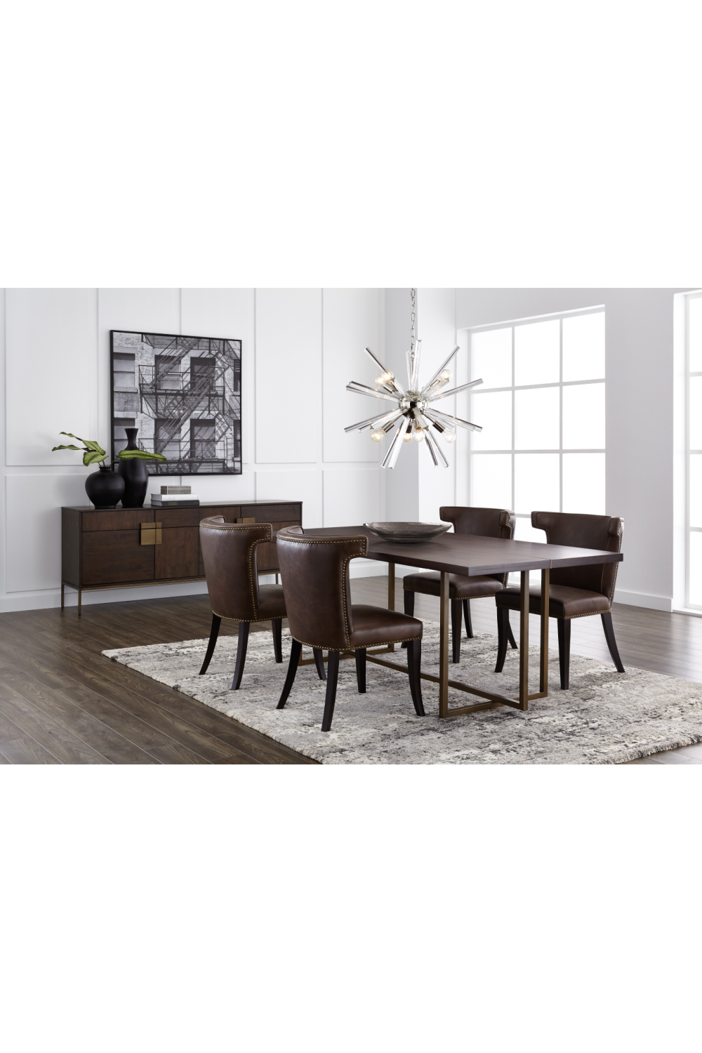 Brown Wooden 4-Drawer Sideboard by Splendido Jade, alternate view 7