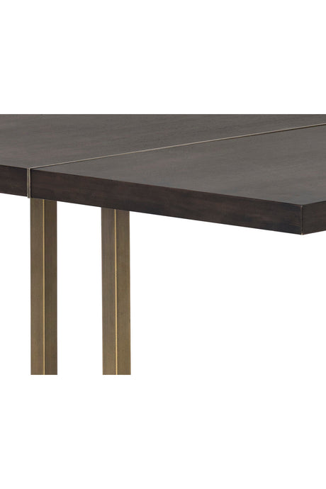 Contemporary Wood & Brass Dining Table by Splendido Jade, alternate view 5