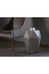 Gray Faceted Indoor/Outdoor End Table by Splendido Constance Side Table, alternate view 6