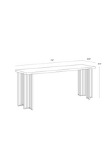 Brown Oak Console Table by Splendido Alto, alternate view 5
