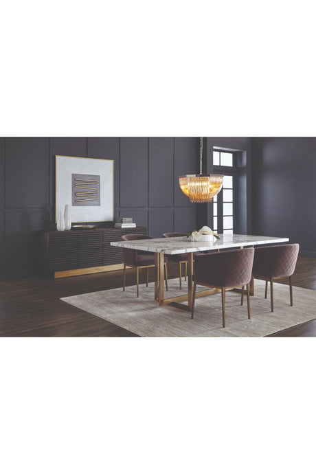 Brown Oak Fluted 4-Door Sideboard by Splendido Paris, alternate view 8
