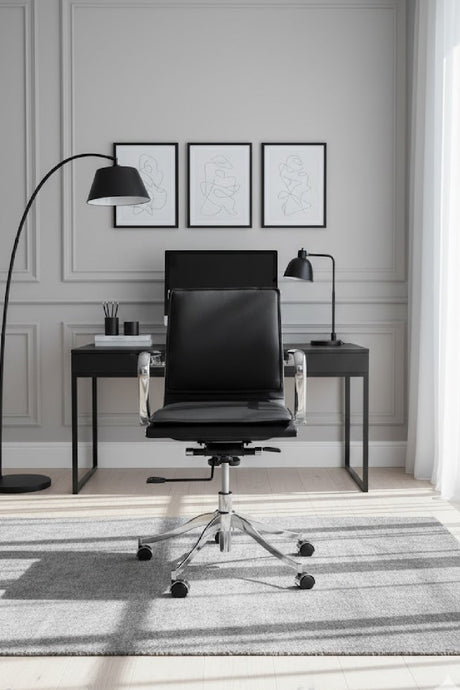 Padded Leather Swivel Office Chair by Splendido Morgan, alternate view 7