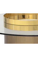 Cylindrical Gold Base Coffee Table by Splendido Haru, alternate view 4