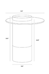 Gold Tray Top End Table by Splendido Haru Side Table, alternate view 7