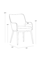 Barrel Back Dining Armchair by Splendido Franklin Dining Chair, alternate view 9