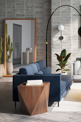 Geometrical Walnut End Table by Splendido Timmons Side Table, alternate view 2