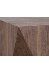 Geometrical Walnut End Table by Splendido Timmons Side Table, alternate view 8