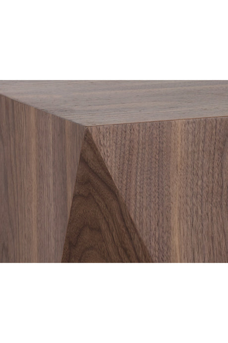 Geometrical Walnut End Table by Splendido Timmons Side Table, alternate view 8