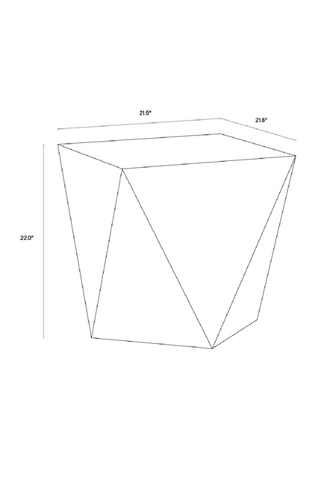Geometrical Walnut End Table by Splendido Timmons Side Table, alternate view 11