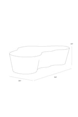 Marble-Look Indoor/Outdoor Coffee Table by Splendido Ava, alternate view 6