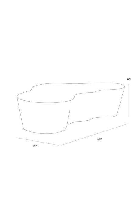 Marble-Look Indoor/Outdoor Coffee Table by Splendido Ava, alternate view 6