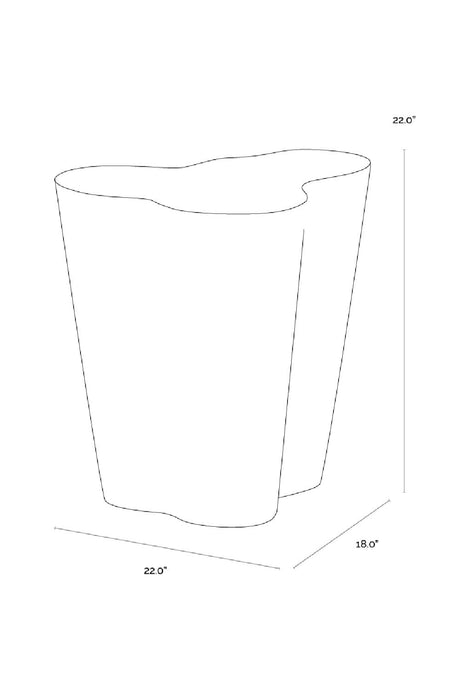 Marble-Look Indoor/Outdoor Side Table L by Splendido Ava, alternate view 12