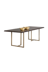 Smoked Acacia Wood Dining Table by Splendido Donnelly, alternate view 3