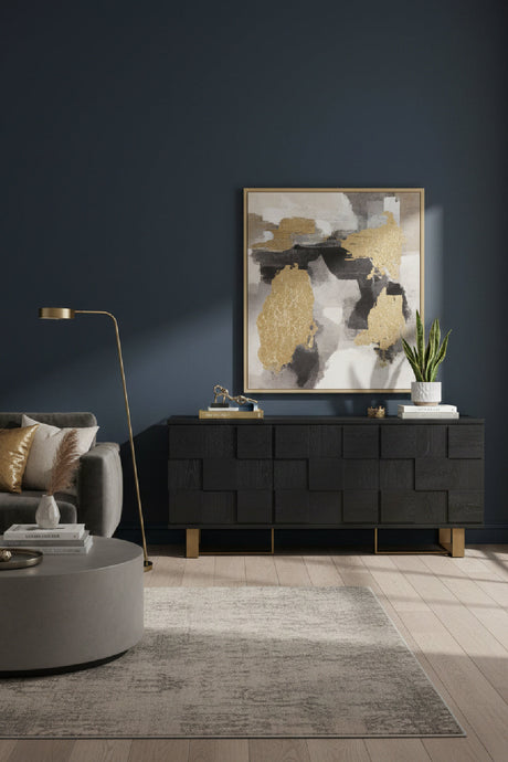 Checkered Smoked Acacia Sideboard by Splendido Lars, alternate view 2