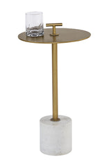 Gold Round End Table by Splendido Sia Side Table, alternate view 3