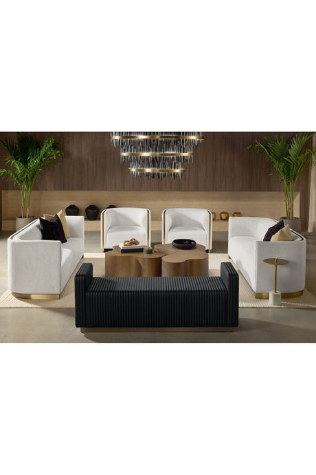 Gold Round End Table by Splendido Sia Side Table, alternate view 6