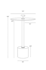 Gold Round End Table by Splendido Sia Side Table, alternate view 8