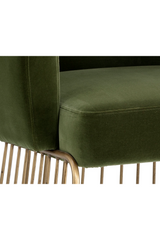 Green Fabric Modern Dining Chair by Splendido Gala, alternate view 6