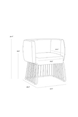 Green Fabric Modern Dining Chair by Splendido Gala, alternate view 7