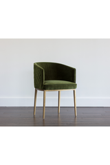 Green Diamond-Stitched Dining Chair by Splendido Cornella, alternate view 9