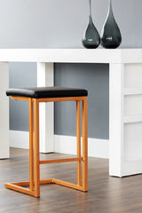 Black Leather Look Counter Stools (2) by Splendido Boone, alternate view 2