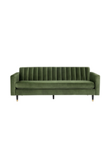 Channeled Green Velvet Sofa by Splendido Yosi, alternate view 3