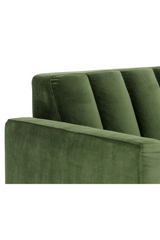Channeled Green Velvet Sofa by Splendido Yosi, alternate view 4