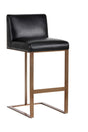 Black Leather Cantilevered Bar Stool by Splendido Dean Barstool