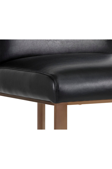 Black Leather Cantilevered Bar Stool by Splendido Dean Barstool, alternate view 6