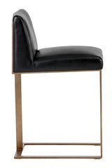 Black Bonded Leather Counter Stool by Splendido Dean, alternate view 3