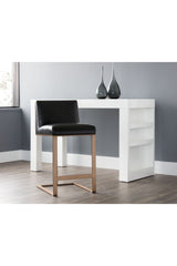 Black Bonded Leather Counter Stool by Splendido Dean, alternate view 7