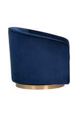 Curved Swivel Lounge Chair by Splendido Hazel Accent Chair, alternate view 37