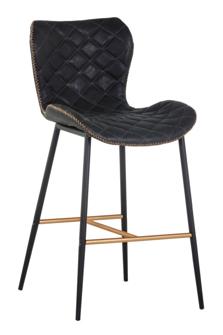 Leather-Look Diamond-Stitched Counter Stools (2) by Splendido Lyla, alternate view 10