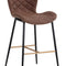 Leather-Look Diamond-Stitched Counter Stools (2) by Splendido Lyla