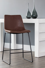 Leather-Look Mid-Century Counter Stools (2) by Splendido Cal, alternate view 9