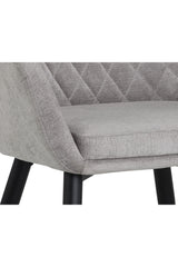 Gray Diamond-Tufted Dining Armchair by Splendido Jayna Dining Chair, alternate view 7
