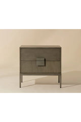 Acacia Wood 2-Drawer Nightstand by Splendido Jade, alternate view 4