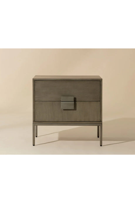 Acacia Wood 2-Drawer Nightstand by Splendido Jade, alternate view 4