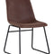 Leather Look Mid-Century Dining Chairs (2) by Splendido Cal